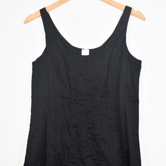 Jones New York Black Cotton Pleated Dress XS - Picture 3 of 5